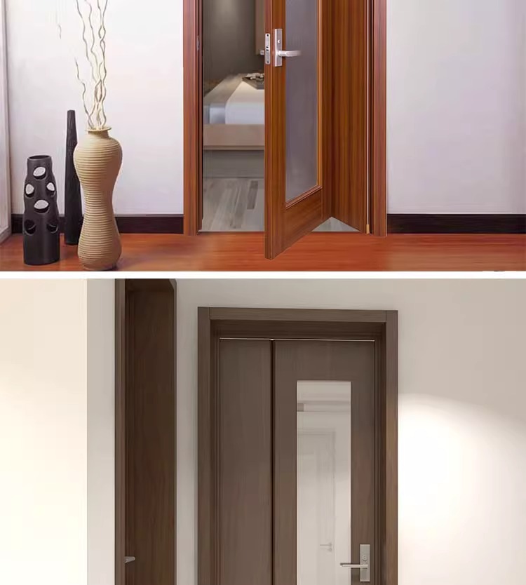 折叠门三七门实木定制玻璃门室内门卧室门现代简约隔断门隐形门(图4)