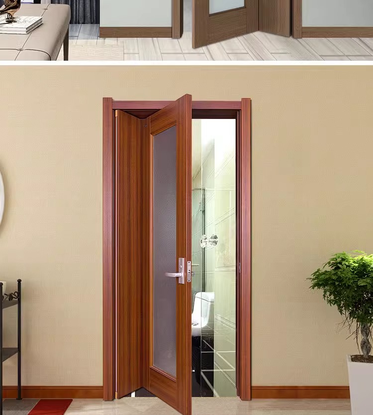 折叠门三七门实木定制玻璃门室内门卧室门现代简约隔断门隐形门(图7)