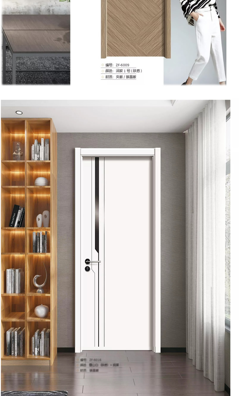 卧室门套装门室内门家用入户门房间多层夹板复合木门定制实木房门(图8)