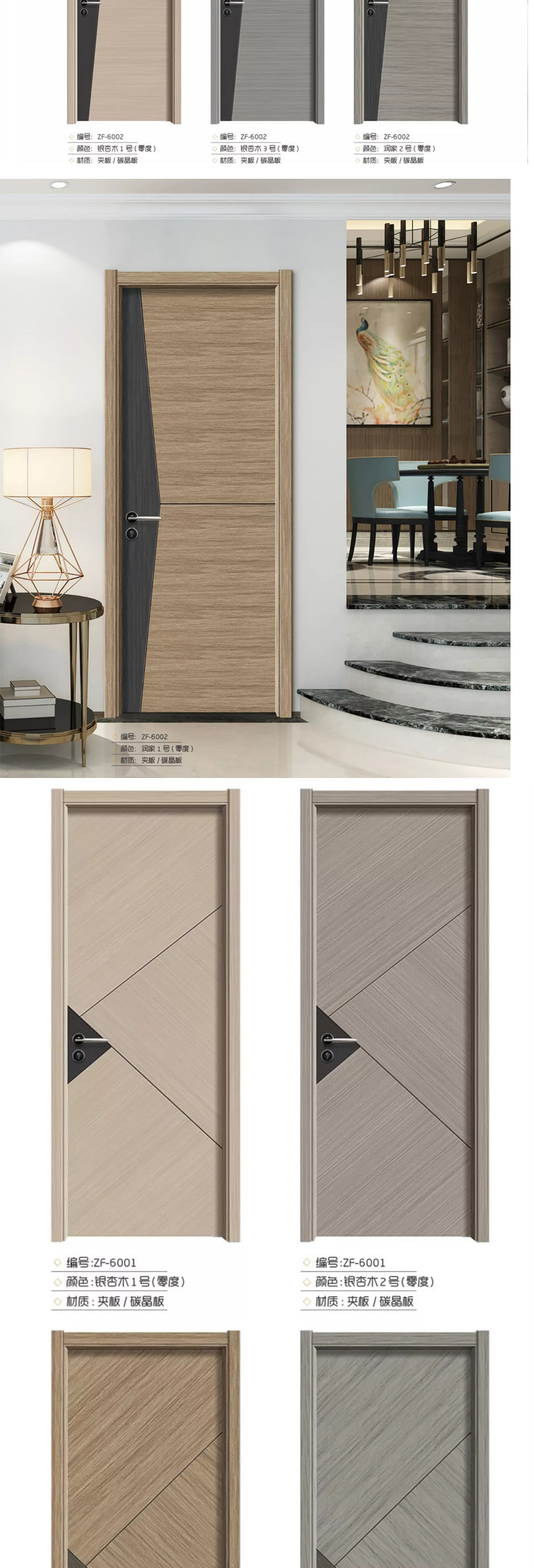 卧室门套装门室内门家用入户门房间多层夹板复合木门定制实木房门(图5)