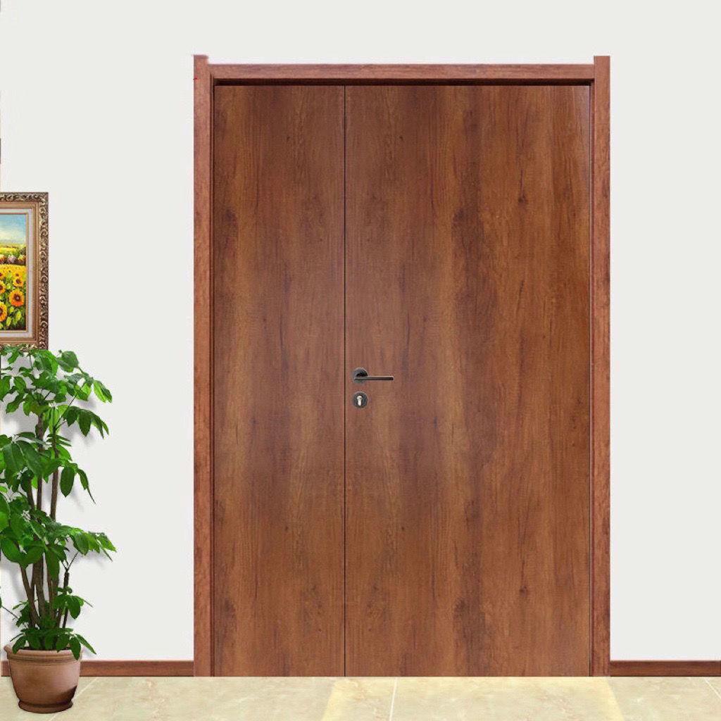 子母门复合免漆门客厅门对开门室内套装门厂家定制卧室门实木(图9)