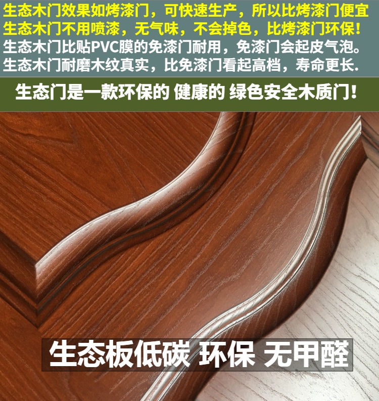 定制家用实木复合卧室门现代室内简约套装门经济型生态烤漆房间门(图6)