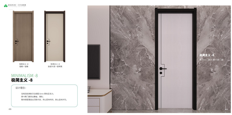 木塑门免漆门转印门卧室门木质套装门室内门定制门防水防潮防白蚁(图25)