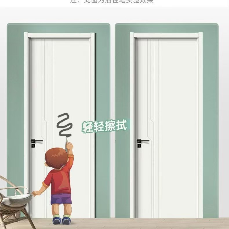 木塑门树脂门WPC门免漆环保防水套装门室内门可定制不开裂简约(图3)