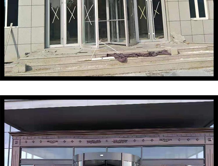 中轴旋转门酒店两翼三翼电动旋转门玻璃商务楼自动感应门肯德基门(图11)