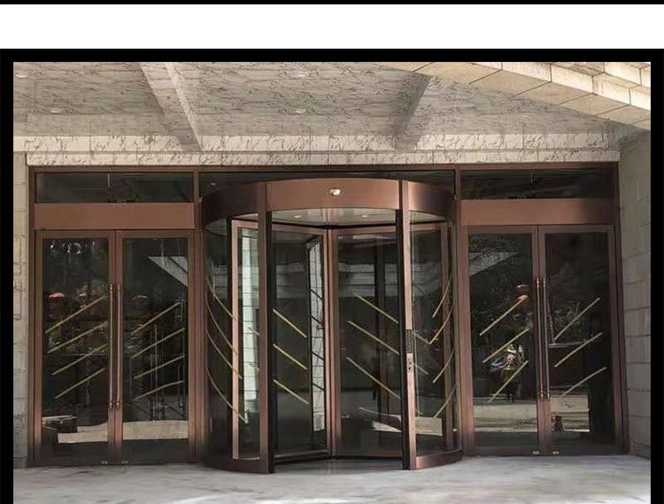 中轴旋转门酒店两翼三翼电动旋转门玻璃商务楼自动感应门肯德基门(图17)