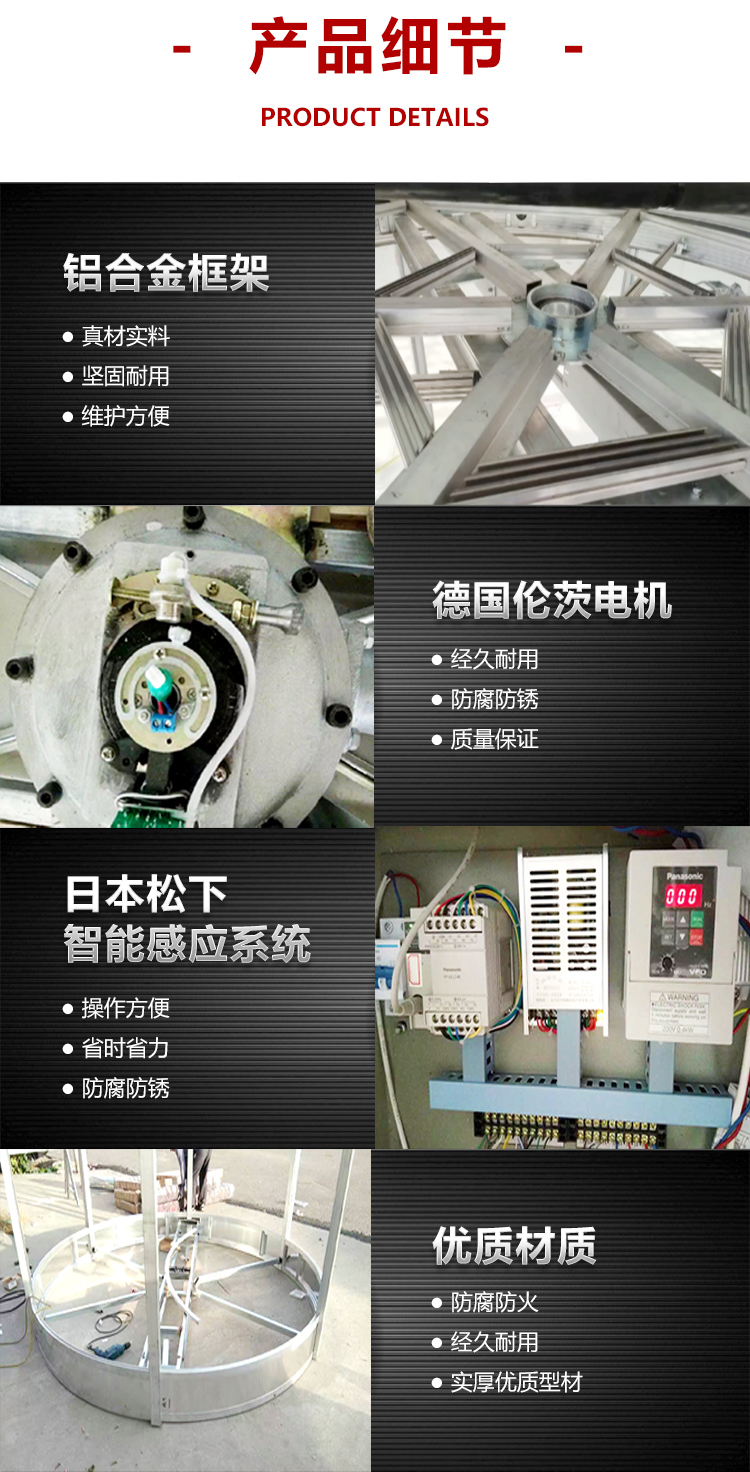 厂家定制酒店旋转门三翼两翼玻璃门电动自动感应门商务楼肯德基门(图6)