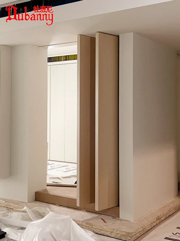 隔断门意式复古隐藏门旋转中偏轴门联动门折叠门扇无轨推拉折叠门(图6)