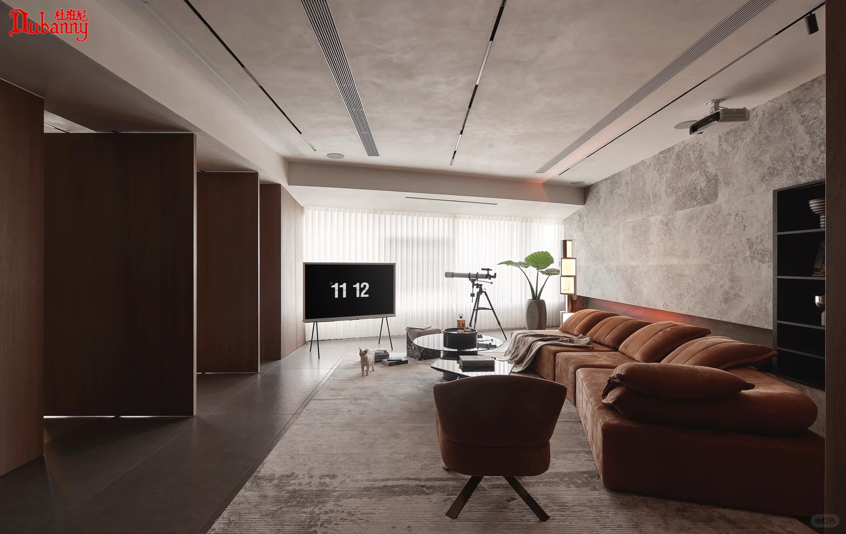 隔断门意式复古隐藏门旋转中偏轴门联动门折叠门扇无轨推拉折叠门(图10)