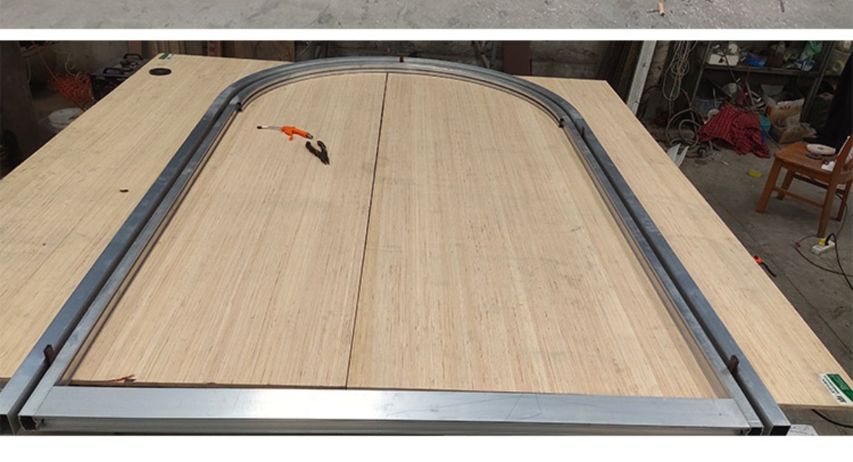 网红门拱形360度服装店拱形门设计中轴地弹簧门单双开旋转玻璃门(图7)