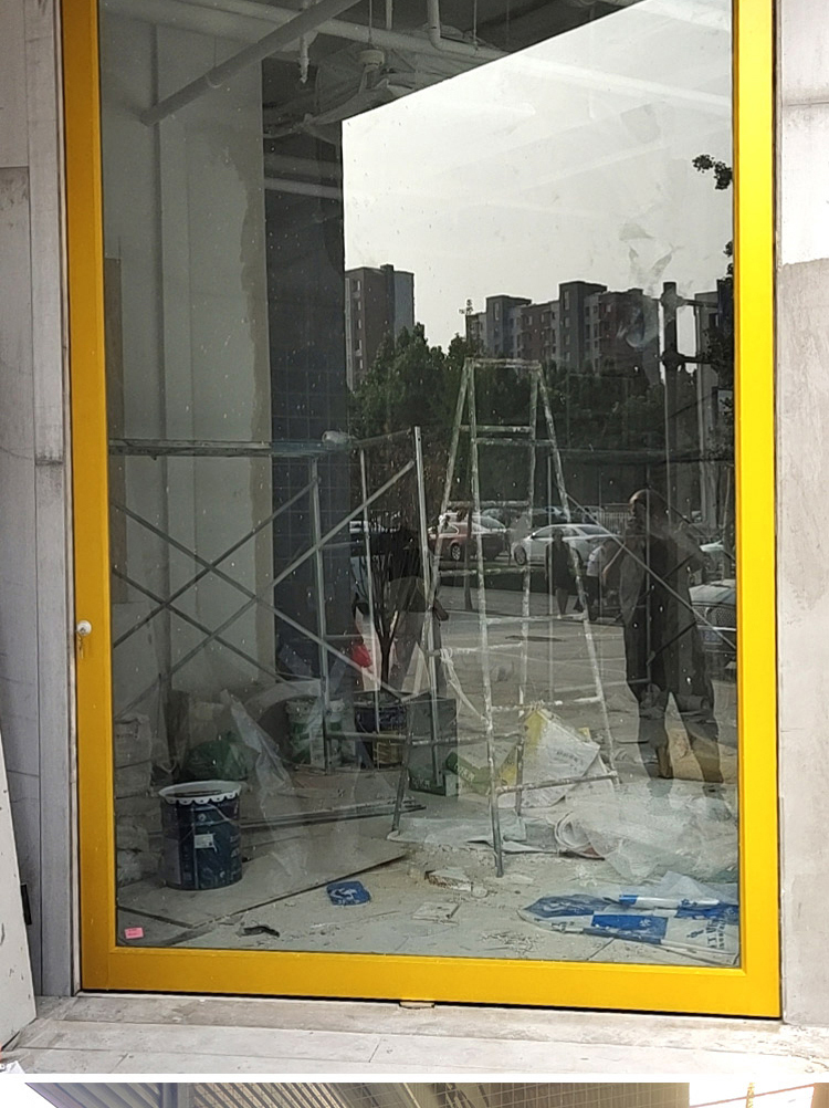 网红门拱形360度服装店拱形门设计中轴地弹簧门单双开旋转玻璃门(图16)