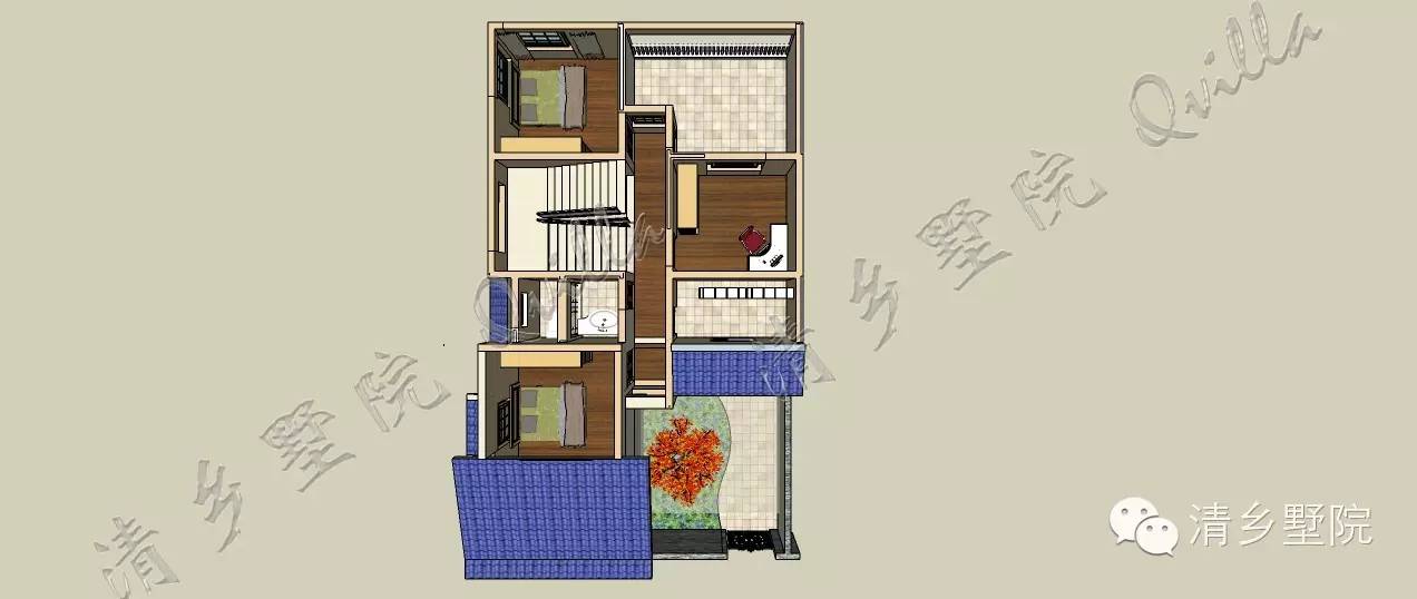 农村别墅兄弟双拼图纸_农村兄弟双拼二层半别墅户型图_新户型兄弟双拼别墅