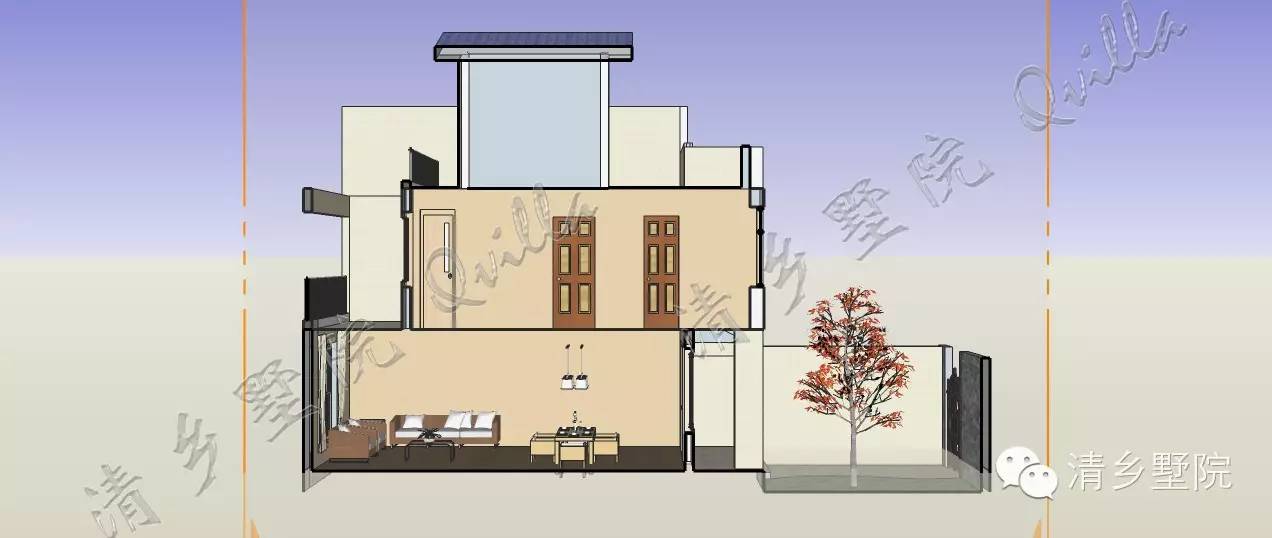 新户型兄弟双拼别墅_农村别墅兄弟双拼图纸_农村兄弟双拼二层半别墅户型图