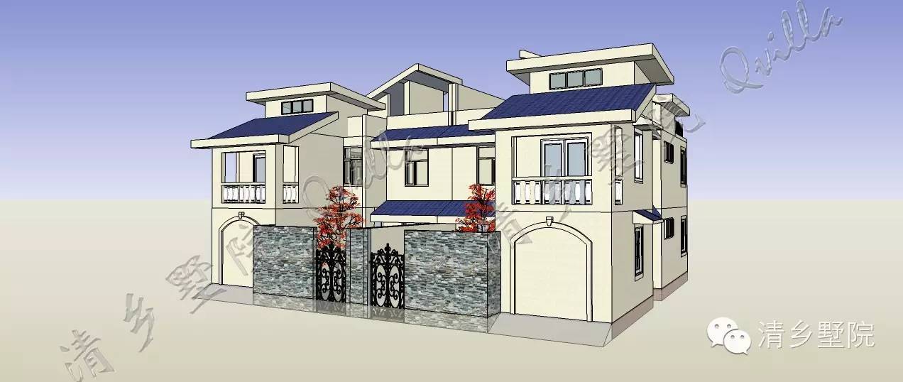 农村兄弟双拼二层半别墅户型图_新户型兄弟双拼别墅_农村别墅兄弟双拼图纸