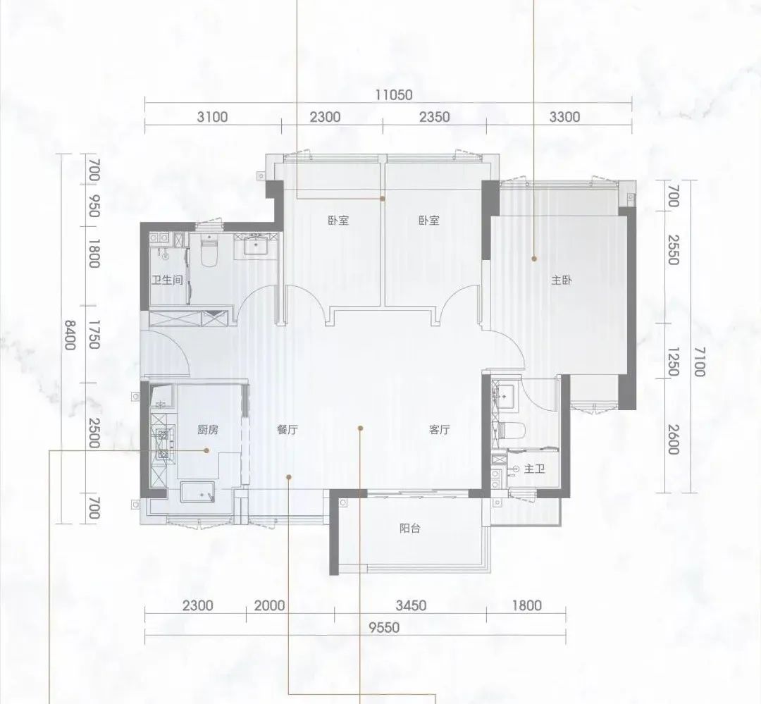 89-110㎡3-4房,华润两大限价盘户型图出炉!(图6) 滨海御庭2期户型图_户型中庭是什么意思_庭墅是什么意思