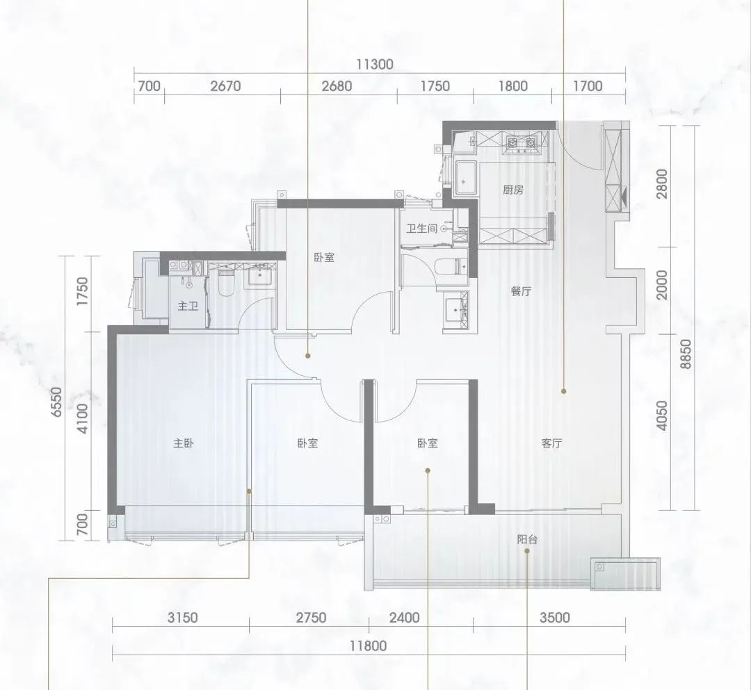 89-110㎡3-4房,华润两大限价盘户型图出炉!(图8) 户型中庭是什么意思_庭墅是什么意思_滨海御庭2期户型图