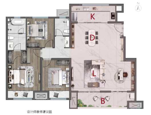 不同面积段:“大三房”户型设计,改善迭代升级!(图20) 户型设计_户型设计平面图_户型设计app