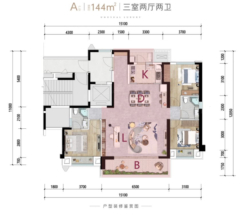 不同面积段:“大三房”户型设计,改善迭代升级!(图22) 户型设计app_户型设计平面图_户型设计