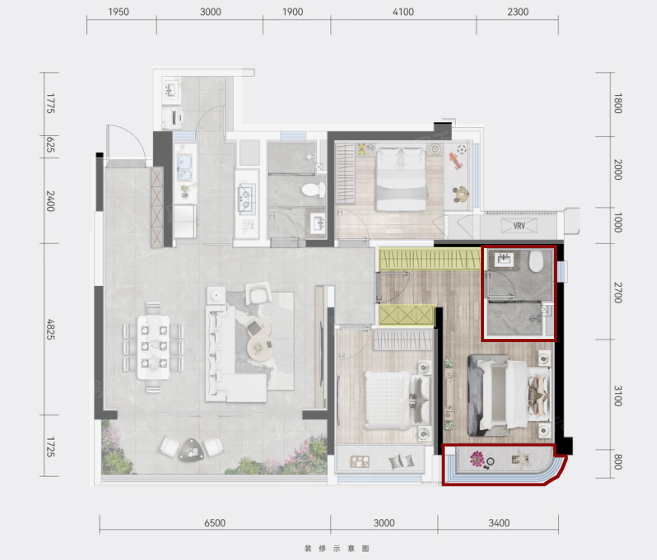 不同面积段:“大三房”户型设计,改善迭代升级!(图24) 户型设计平面图_户型设计app_户型设计