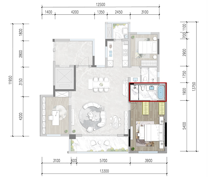 不同面积段:“大三房”户型设计,改善迭代升级!(图25) 户型设计_户型设计app_户型设计平面图