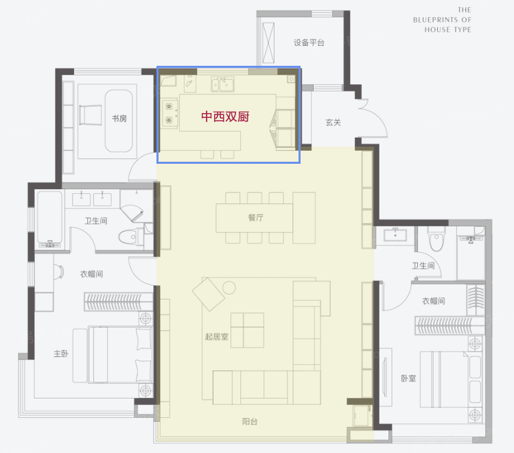 不同面积段:“大三房”户型设计,改善迭代升级!(图29) 户型设计平面图_户型设计_户型设计app