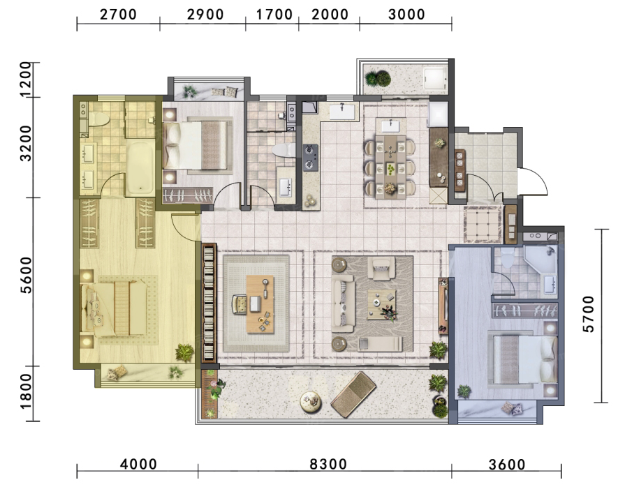 不同面积段:“大三房”户型设计,改善迭代升级!(图30) 户型设计_户型设计平面图_户型设计app