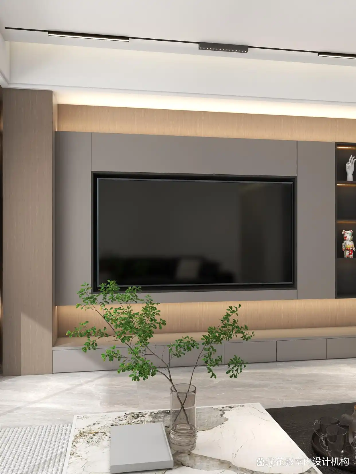 这是我见过最漂亮的家:光一个电视背景墙让无数人效仿,有高级感(图7) 电视墙效果图100张_墙布电视墙效果图_效果电视墙图墙布怎么贴