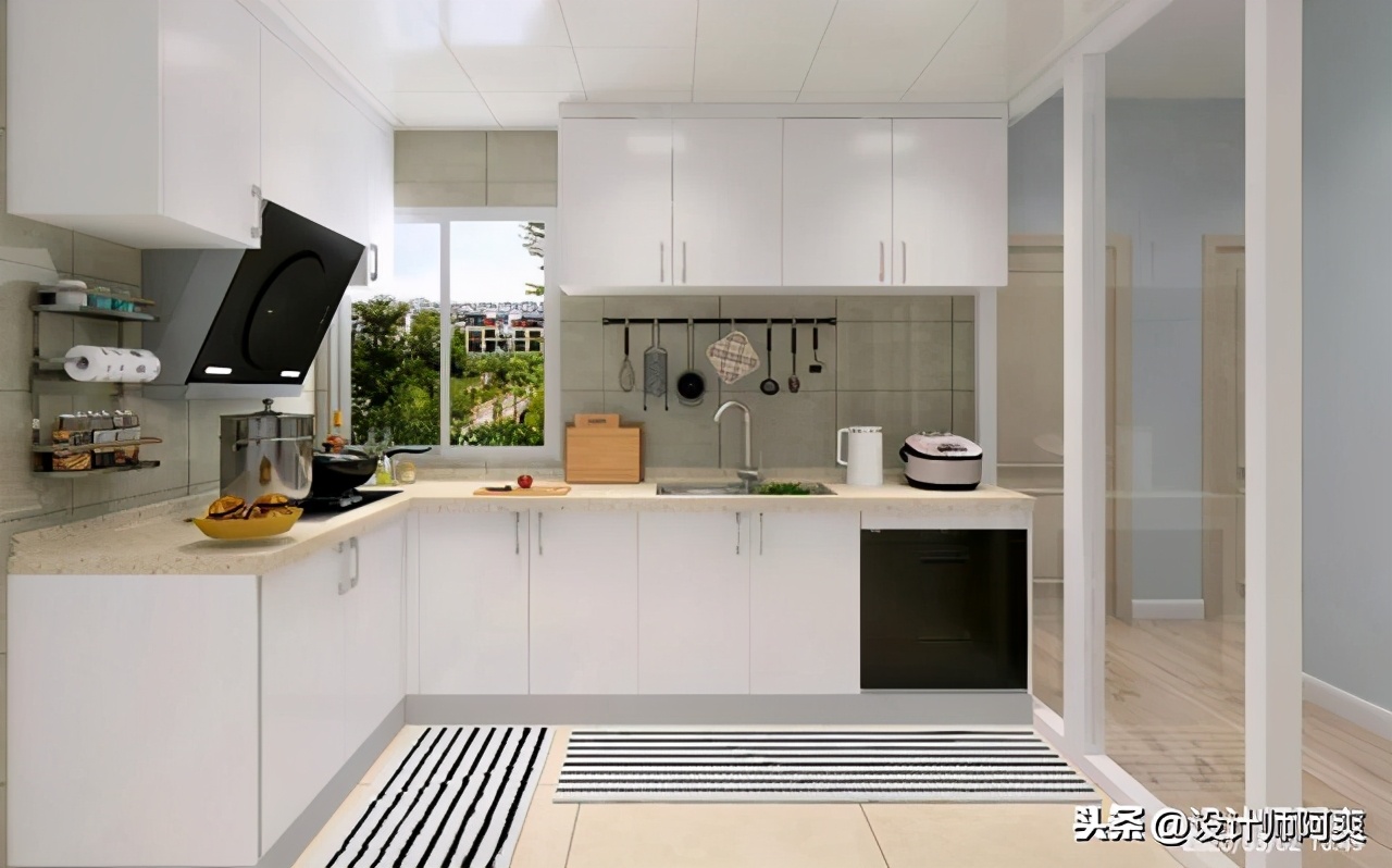 醒醒!厨房只考虑橱柜和布局?难怪中看不中用(图14) 橱柜设计图厨房_橱房橱柜设计_厨房橱柜布局规划图解