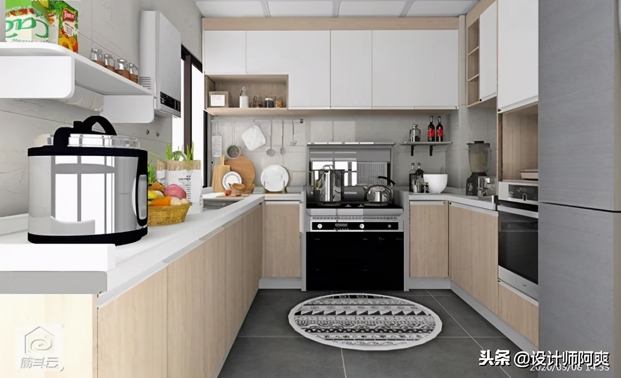 醒醒!厨房只考虑橱柜和布局?难怪中看不中用(图15) 厨房橱柜布局规划图解_橱柜设计图厨房_橱房橱柜设计
