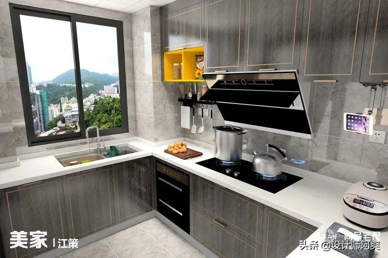 醒醒!厨房只考虑橱柜和布局?难怪中看不中用(图19) 橱房橱柜设计_厨房橱柜布局规划图解_橱柜设计图厨房