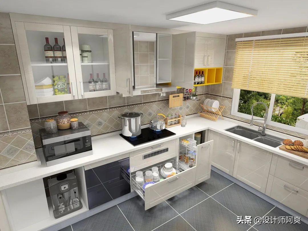 醒醒!厨房只考虑橱柜和布局?难怪中看不中用(图10) 厨房橱柜布局规划图解_橱柜设计图厨房_橱房橱柜设计