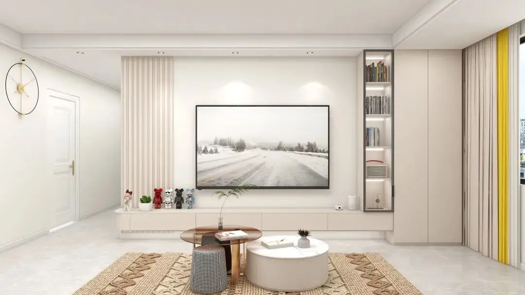 别再刮大白了,这些电视背景墙的“王炸”设计手法,太新潮了!(图1) 石材效果图设计软件_石材设计效果图使用什么软件_石材家装效果图