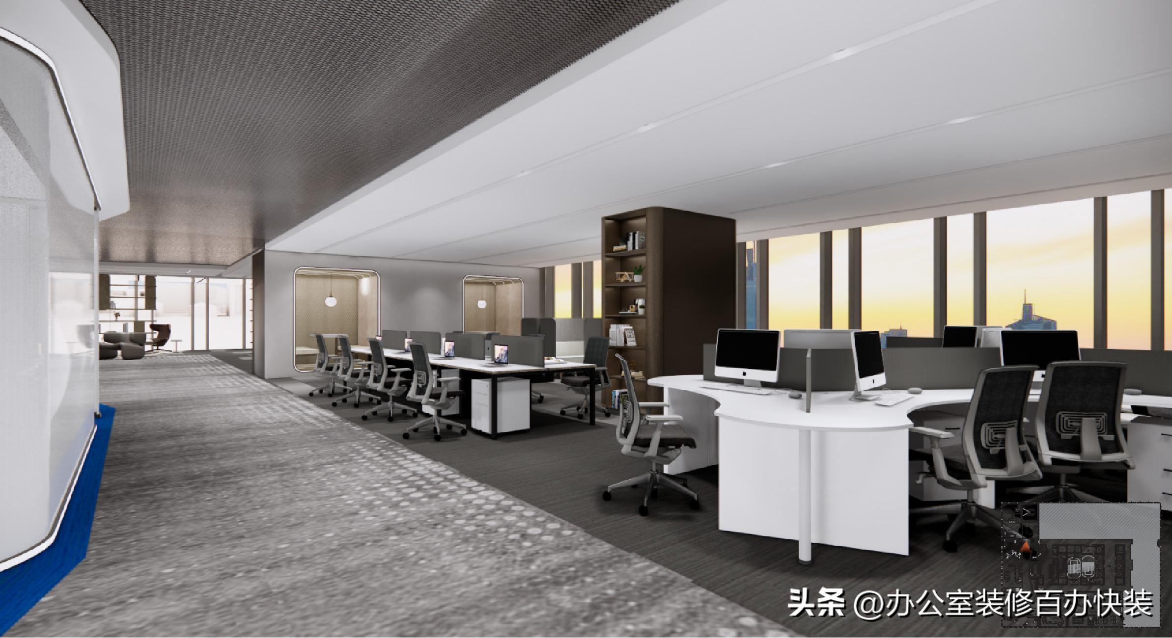 高端商务办公空间的灵魂设计:从细节到整体的美学升华(图5) 艺术办公室装修设计_办公装修室艺术设计图片_办公装修室艺术设计方案