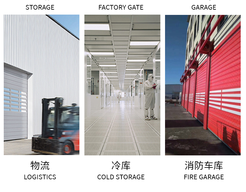 工业垂直提升门大型厂房门电动抗风保温消防自动滑升门翻板车库门(图9)