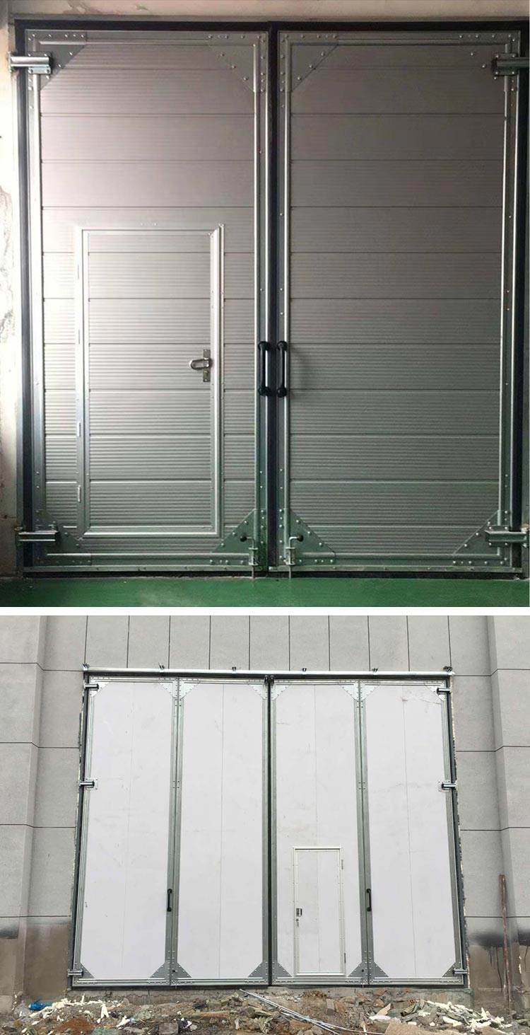 厂家定制工业平开门厂房车间保温门折叠门工业门电动平侈门推拉门(图5)