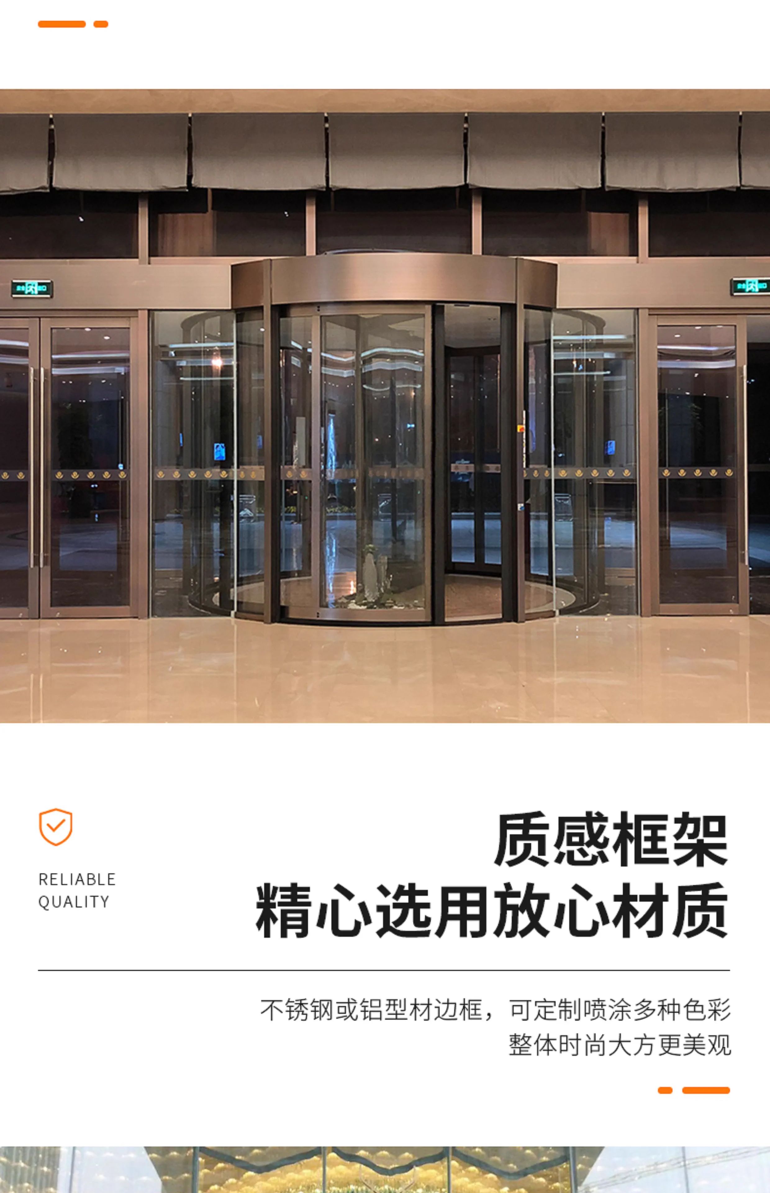 商铺进户门自动旋转门酒店两翼三翼电动感应门宾馆平移门旋转门(图15)