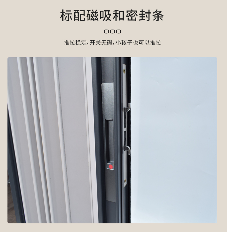 铝合金折叠门推拉门隐形卧室厨房卫生间阳台空调隔断伸缩简易移门(图8)