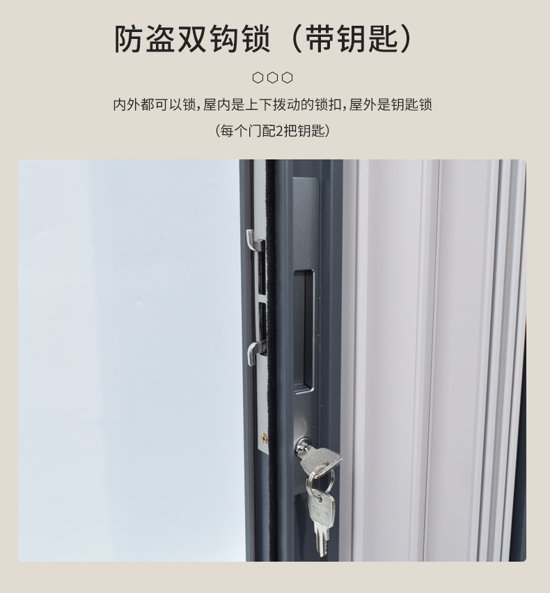 铝合金折叠门推拉门隐形卧室厨房卫生间阳台空调隔断伸缩简易移门(图9)