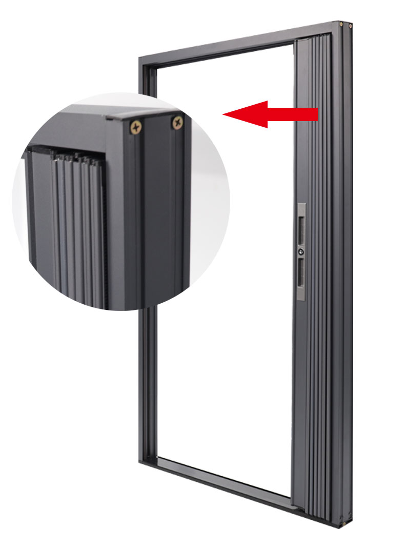 铝合金折叠门推拉门隐形卧室厨房卫生间阳台空调隔断伸缩简易移门(图16)