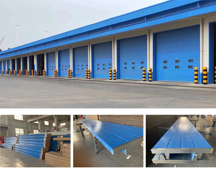 工业提升电动门抗风保温钢制消防冷链物流仓库翻板垂直快速滑升门(图6)