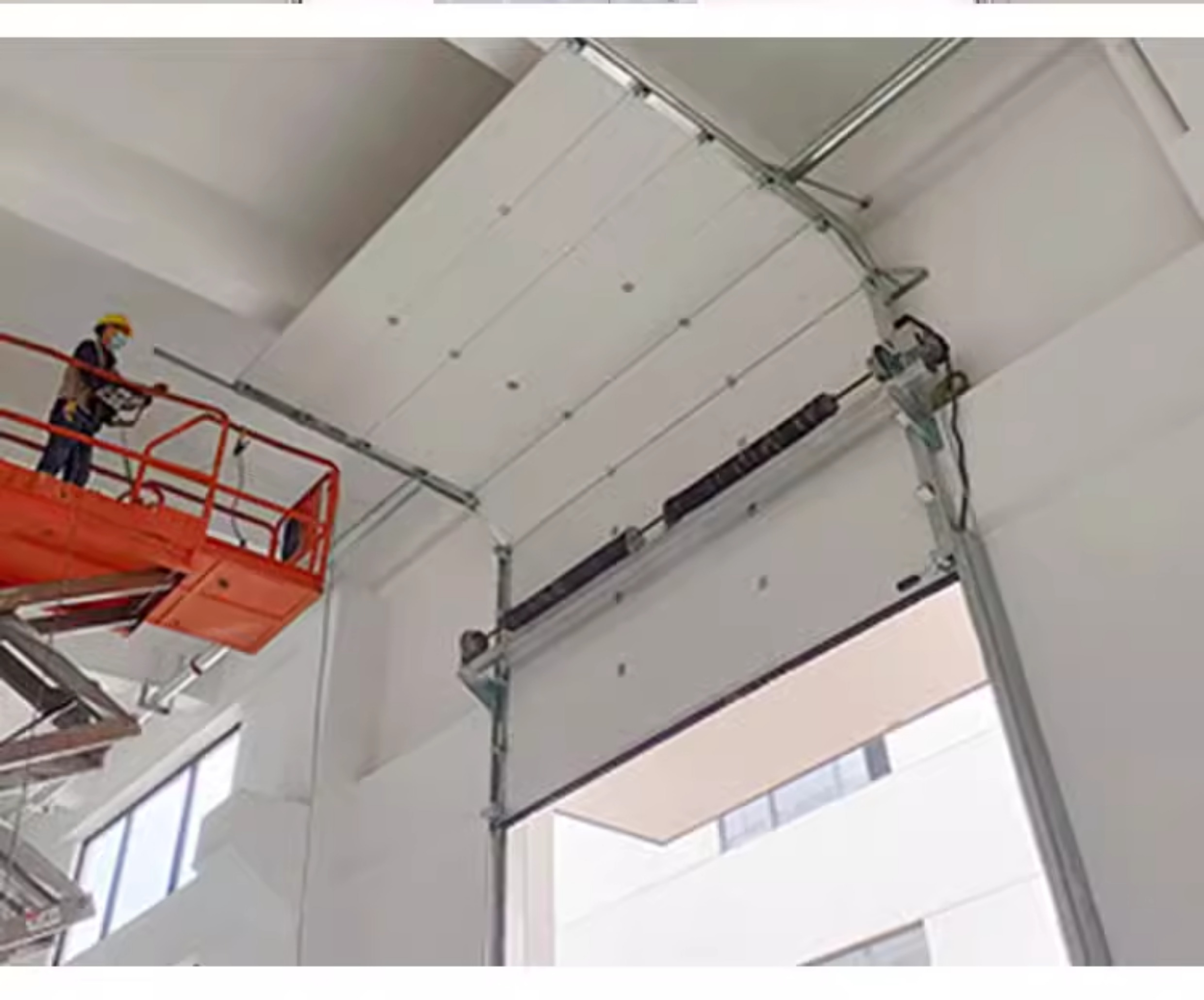 工业提升电动门抗风保温钢制消防冷链物流仓库翻板垂直快速滑升门(图8)