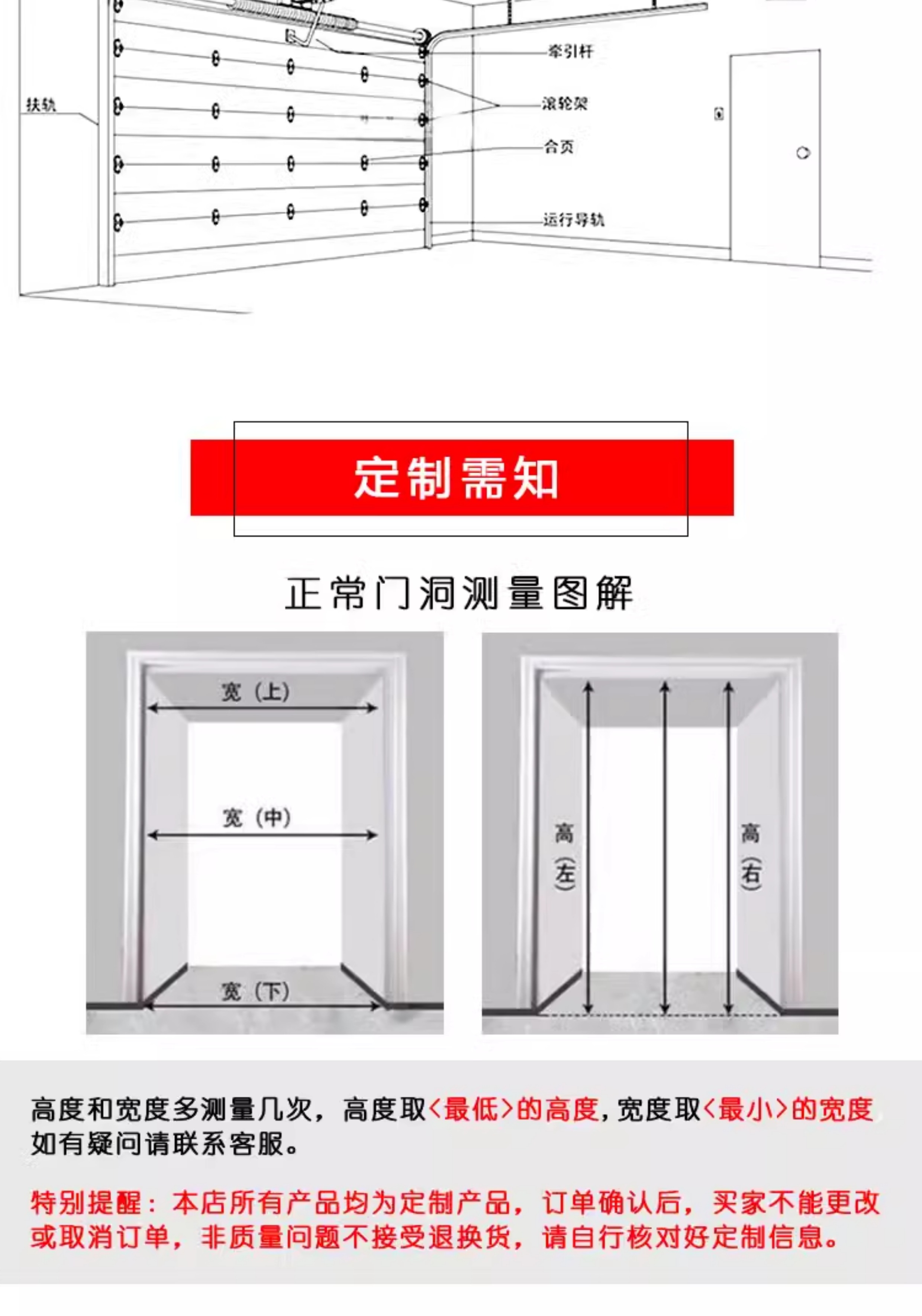 工业提升电动门抗风保温钢制消防冷链物流仓库翻板垂直快速滑升门(图12)