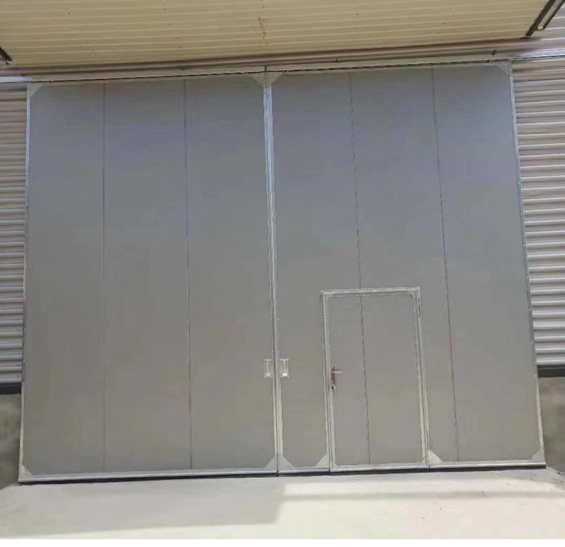 折叠门工业推拉门大门车间门彩钢门岩棉吊轨吊轨折叠门移门工业(图9)