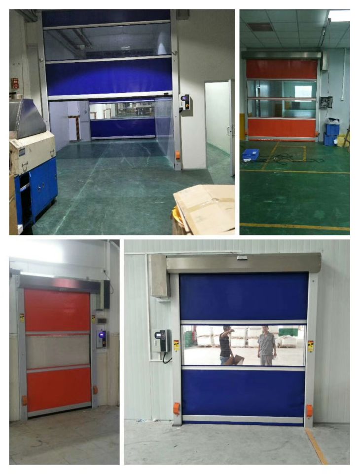 pvc快速卷帘门净化车间自动升降门货淋室通道互锁门电动卷闸批发(图8)