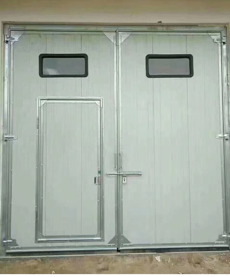 彩钢门岩棉工厂夹芯彩钢板电动门工业平开门定制工业门厂房铝合金(图8)