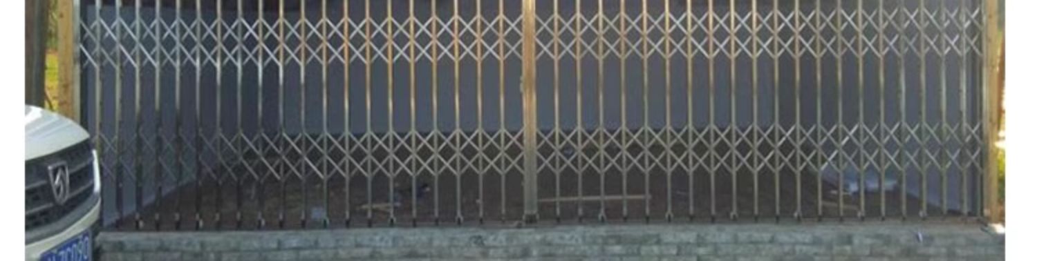 佛山不锈钢拉闸门伸缩折叠门推拉通风入户门拉闸防盗网阳台防护栏(图16)