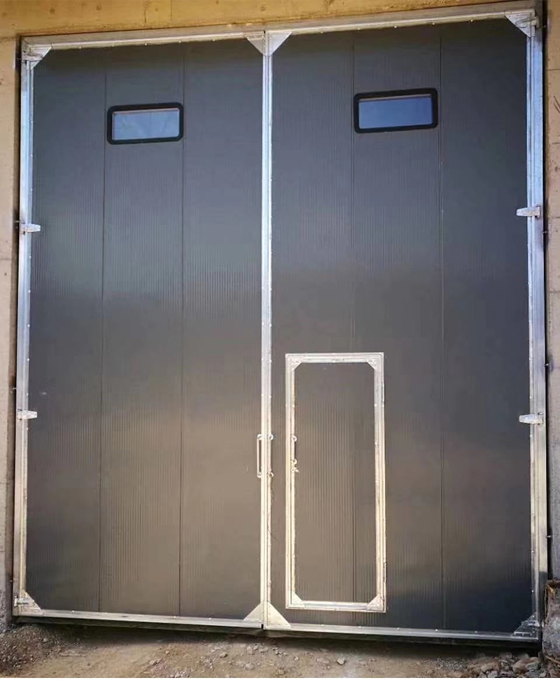 无尘车间彩钢门电动彩钢门岩棉岩棉保温工业平开门彩钢门车间重型(图10)