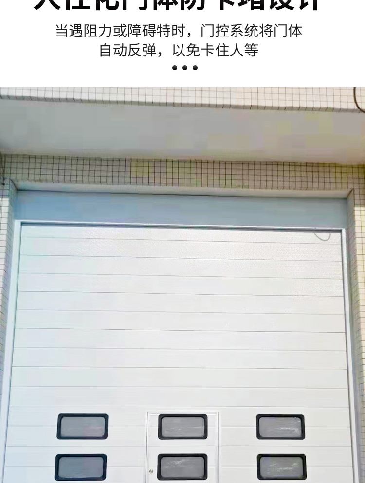 电动工业提升门冷链保温抗风物流仓库门翻板消防车库门垂直滑升门(图5)