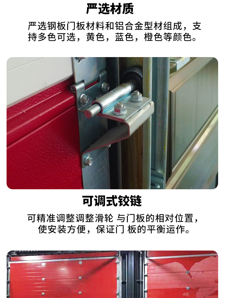 电动工业提升门冷链保温抗风物流仓库门翻板消防车库门垂直滑升门(图15)