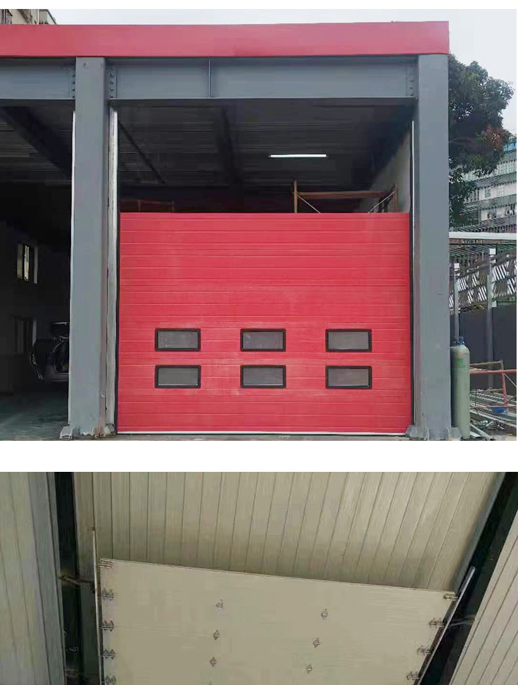 电动工业提升门冷链保温抗风物流仓库门翻板消防车库门垂直滑升门(图22)